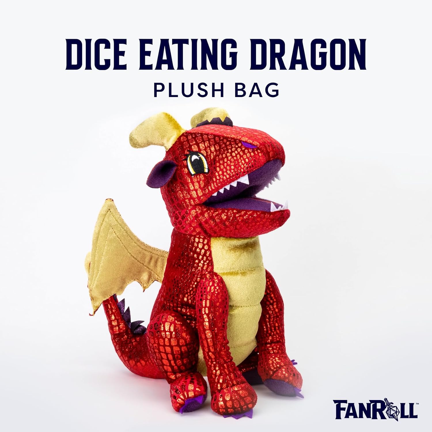 Metallic Dice Games FanRoll Dragon Plush Dice Bag