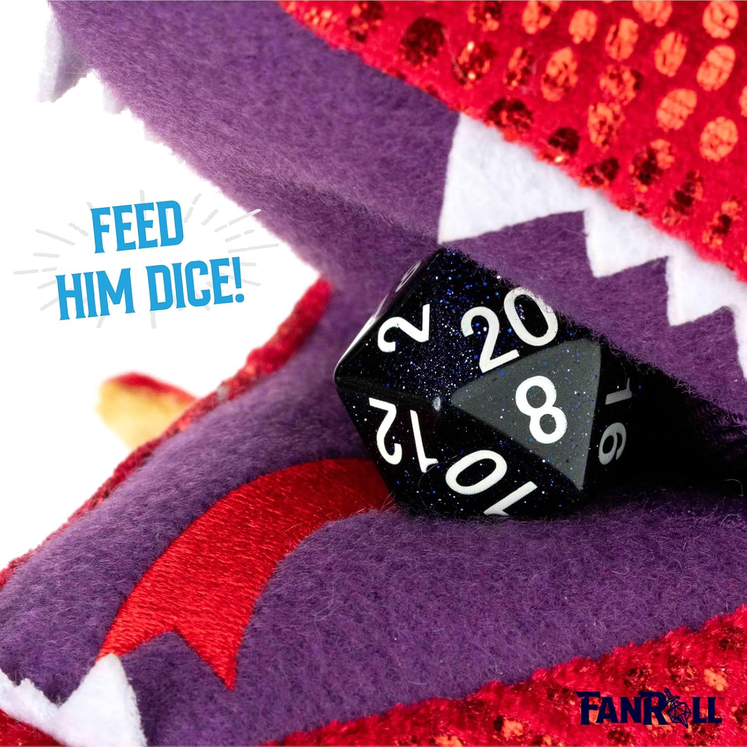 Metallic Dice Games FanRoll Dragon Plush Dice Bag