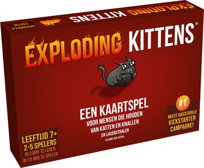 Exploding Kittens NL - Kaartspel - Een partyspel vol met humor! - 7+ - 2-5 spelers - Nederlandstalig