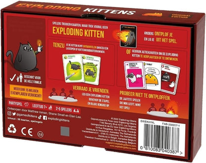 Exploding Kittens NL - Kaartspel - Een partyspel vol met humor! - 7+ - 2-5 spelers - Nederlandstalig