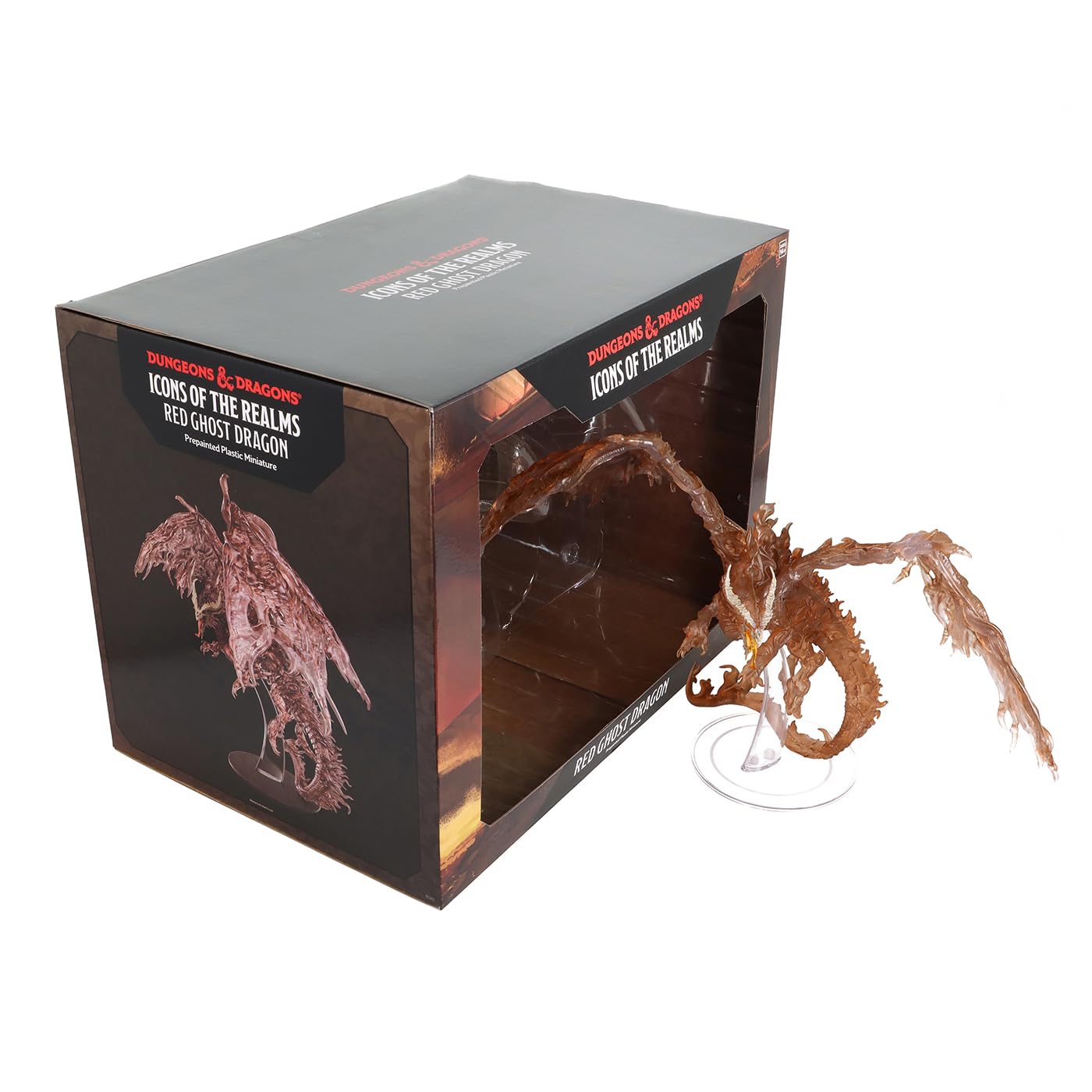 WizKids D&D Icons of The Realms: Red Ghost Dragon | Dungeons and Dragons Figure | Pre-Painted | Tabletop Accessories