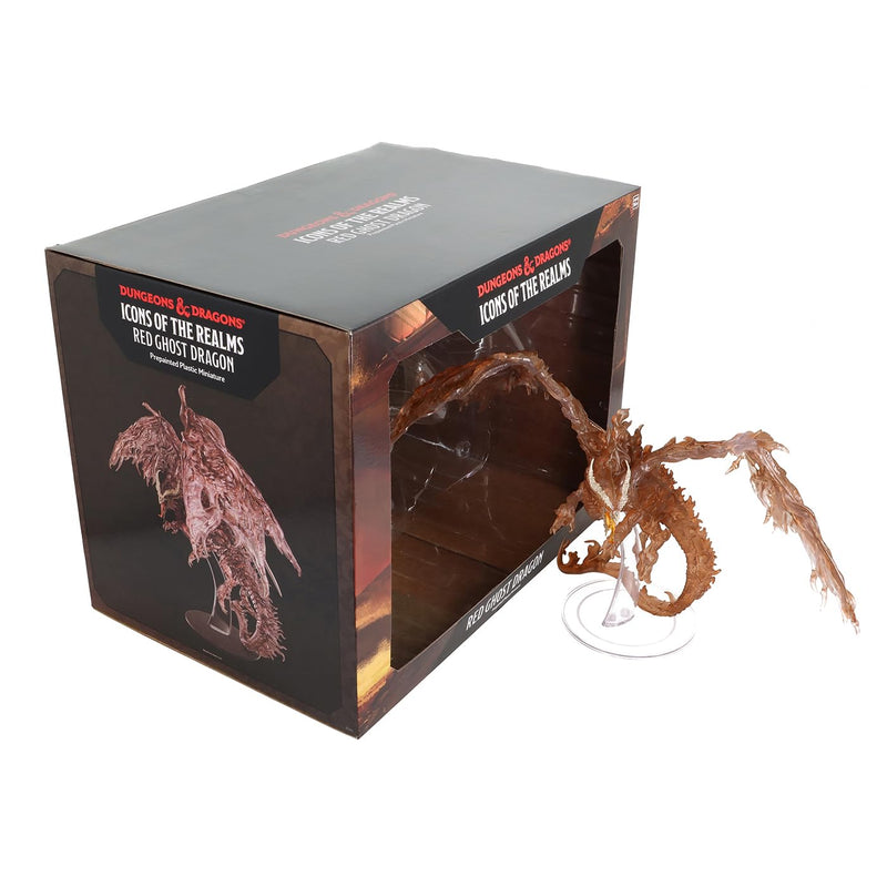 WizKids D&D Icons of The Realms: Red Ghost Dragon | Dungeons and Dragons Figure | Pre-Painted | Tabletop Accessories