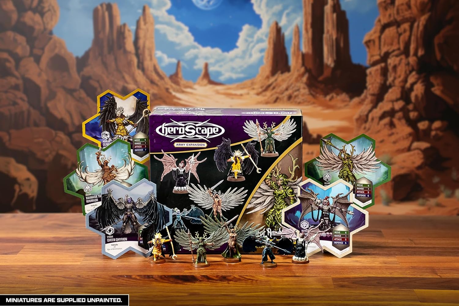 Renegade Game Studios Heroscape: Revna’s Rebuke: Kyrie Warriors Army Expansion, Gioco da Tavolo di Miniature Strategico, 2 Giocatori, Età 14+