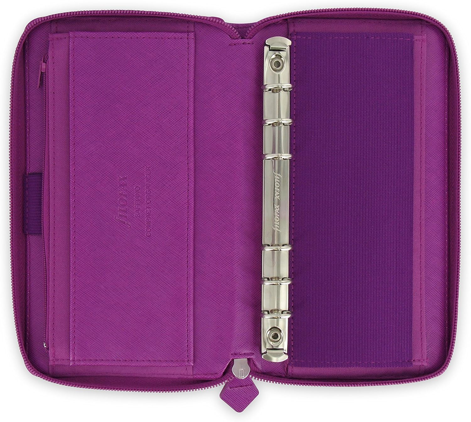 Filofax Personal Compact Zip Saffiano organiser - Raspberry 2025 Personal Compact Zip Raspberry
