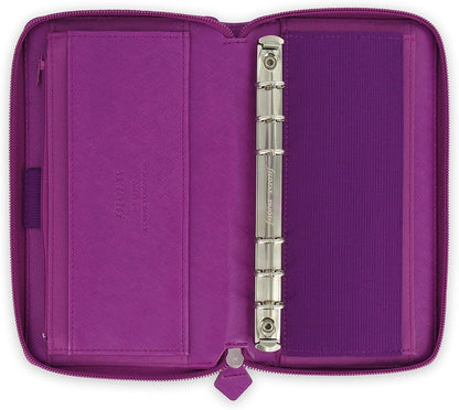 Filofax Personal Compact Zip Saffiano organiser - Raspberry 2025 Personal Compact Zip Raspberry