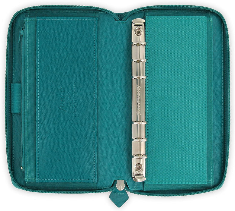 Filofax Personal Compact Zip Saffiano organiser - Aquamarine