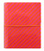 Filofax A5 Domino Patent Organiser - Orange/Pink Stripes