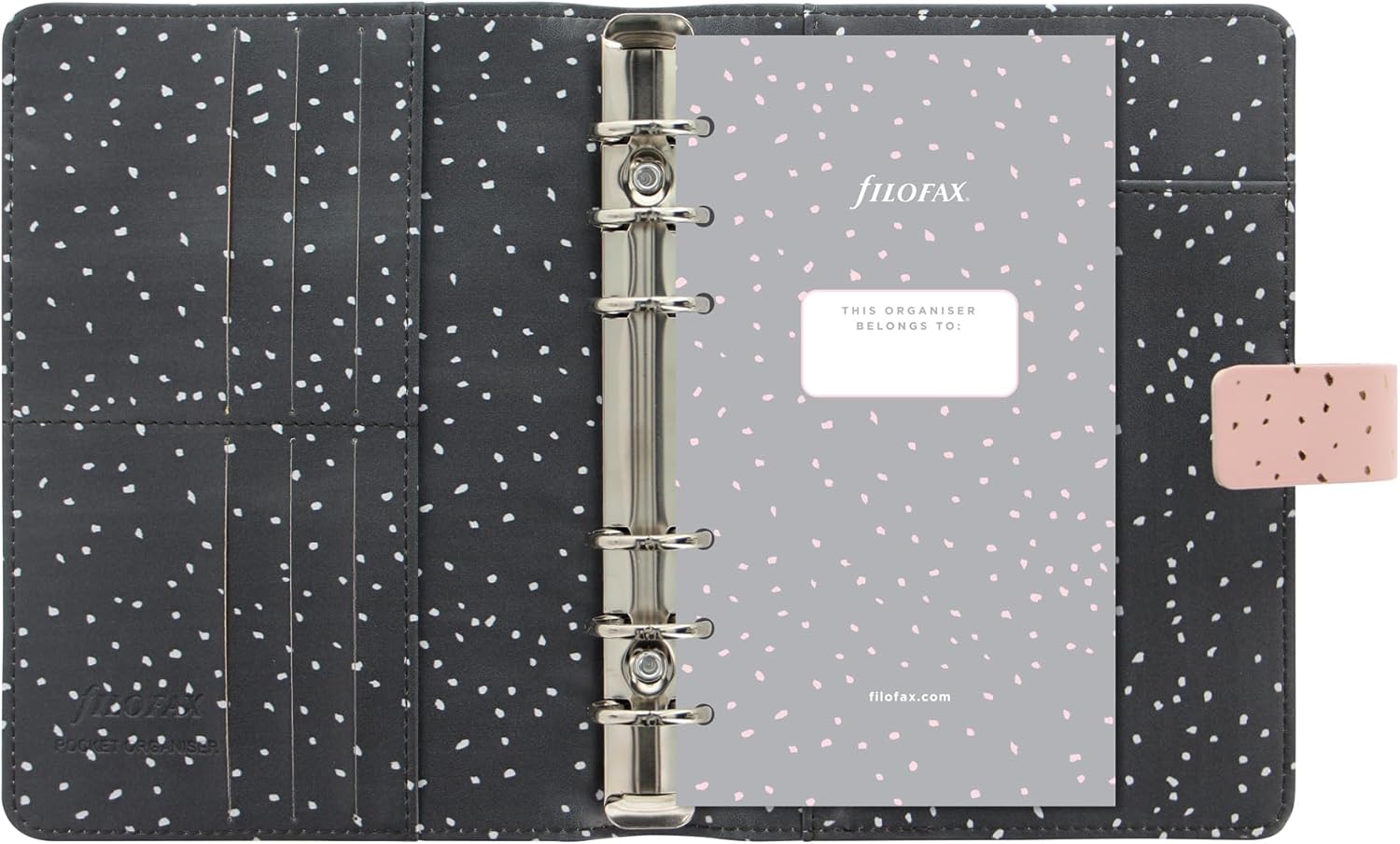 Filofax Personal Confetti organiser - rose quartz