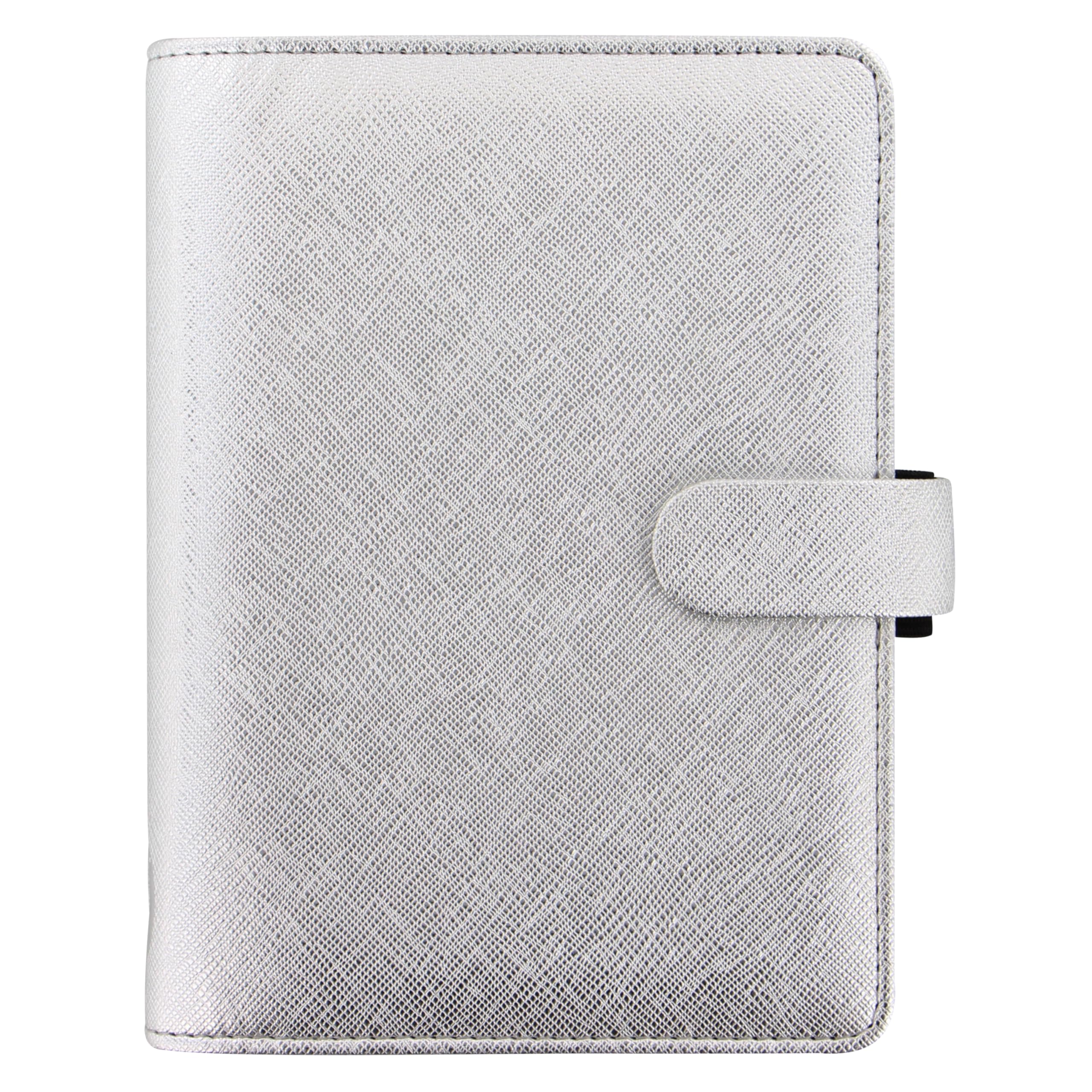 Filofax Personal Saffiano organiser - Metallic Silver 2025 Personal Metallic Silver