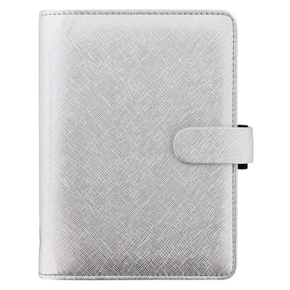 Filofax Personal Saffiano organiser - Metallic Silver 2025 Personal Metallic Silver