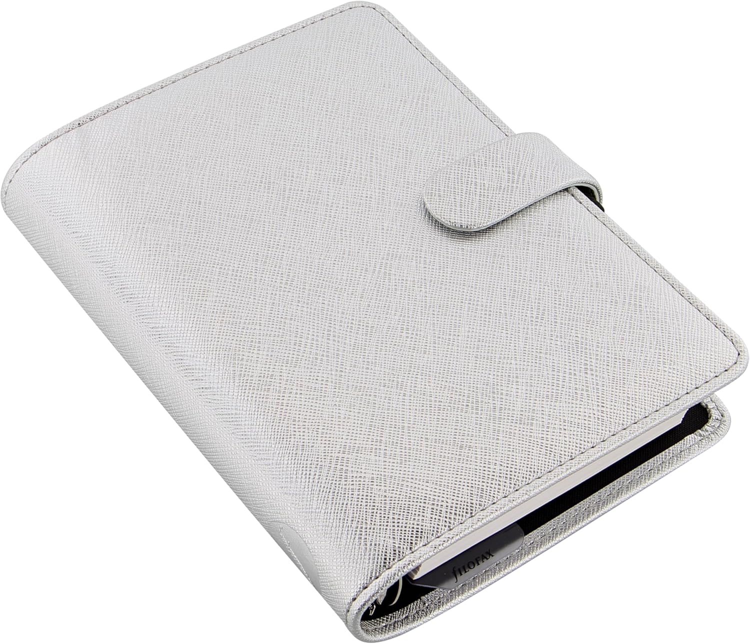 Filofax Personal Saffiano organiser - Metallic Silver 2025 Personal Metallic Silver