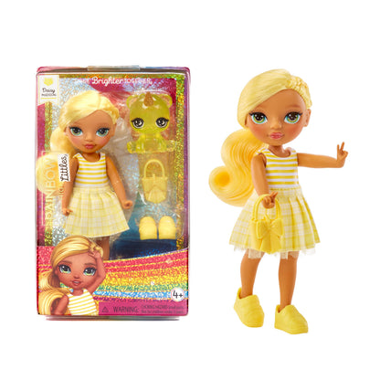 Rainbow High Littles - Daisy Madison - Petite Poupée Mannequin Articulée - Poupée Jaune de 14 cm avec Sac à Main et Ourson Magique - Convient aux Enfants et aux Collectionneurs