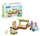 Playmobil Junior 71691 Mercatino biologico, inclusi carrello della spesa e casse impilabili, giocattolo sostenibile realizzato in plastica a base vegetale, giocattolo per bambini dai 12 mesi in su