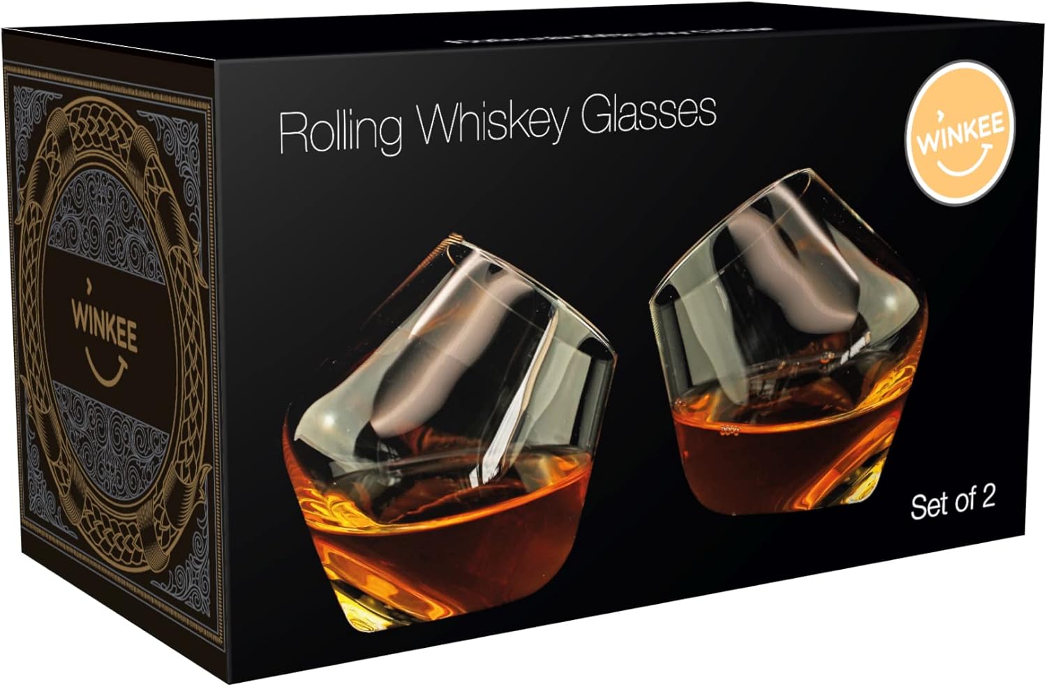Winkee - Rolling Whiskey Glasses - Set Of 2