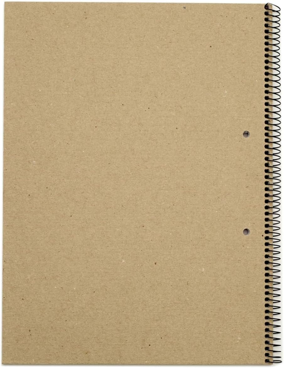 RHINO A4 College Pad, 8mm Lined + Margin, 70-Leaf/140-Page - 10-Pack - Spiral-Bound Pad with Pre-Punched Holes - Ideal for Schools, Students & all Note-Taking