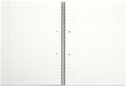 RHINO A4 College Pad, 8mm Lined + Margin, 70-Leaf/140-Page - 10-Pack - Spiral-Bound Pad with Pre-Punched Holes - Ideal for Schools, Students & all Note-Taking