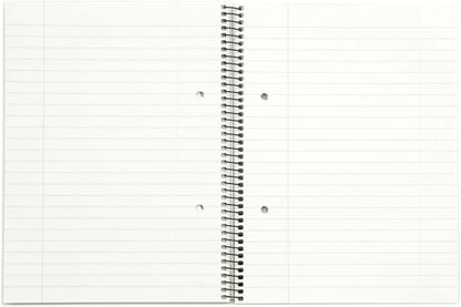 RHINO A5 College Pad, 8mm Lined + Margin, 70-Leaf/140-Page, 10-Pack - Spiral-Bound Pad with Pre-Punched Holes - Ideal for Schools, Students & all Note-Taking