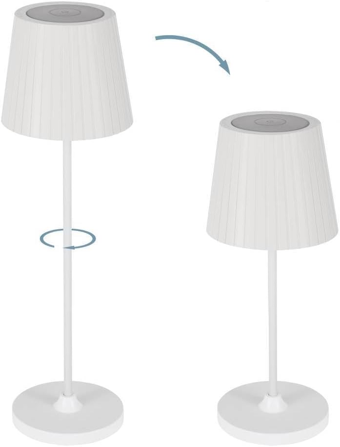 Eglo - Cabozo Table Lamp - White - Height: 37 Cm, Diameter: 11 Cm