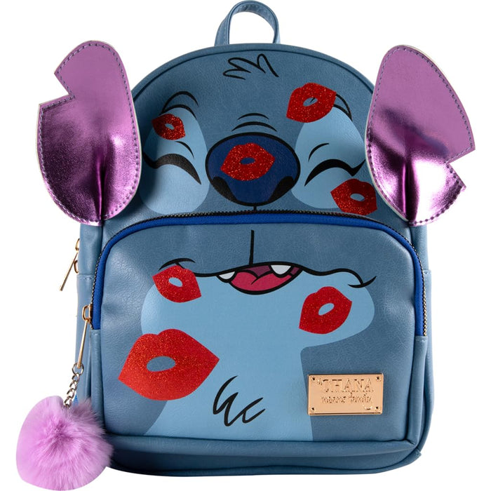 Disney Stitch Kisses Premium Faux Leather Backpack