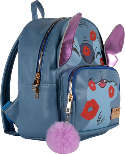 Disney Stitch Kisses Premium Faux Leather Backpack