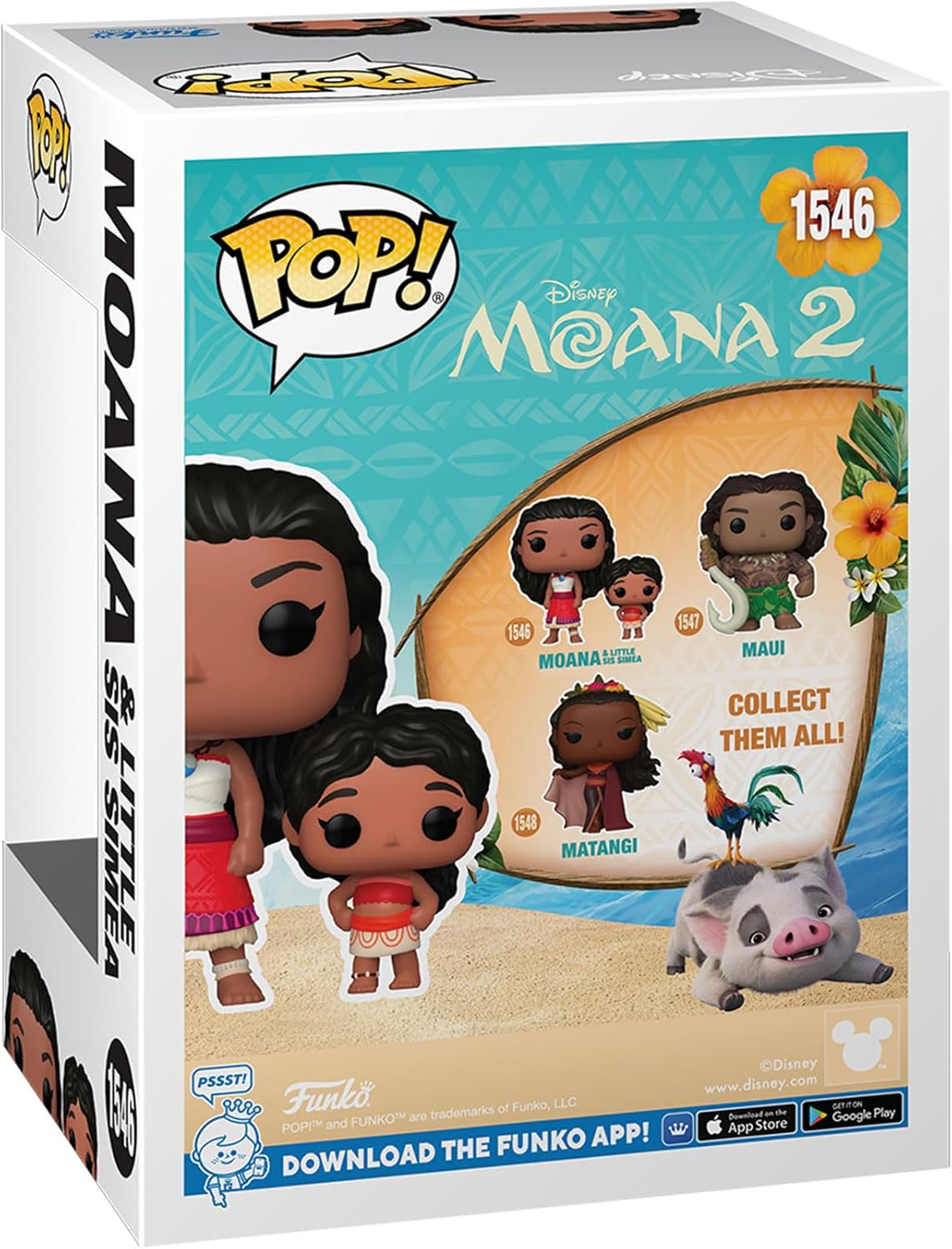 Funko Pop! & Buddy: Moana 2 - Moana & Simea - Collectable Vinyl Figure - Gift Idea - Official Merchandise - Toys for Kids & Adults - Movies Fans - Model Figure for Collectors and Display