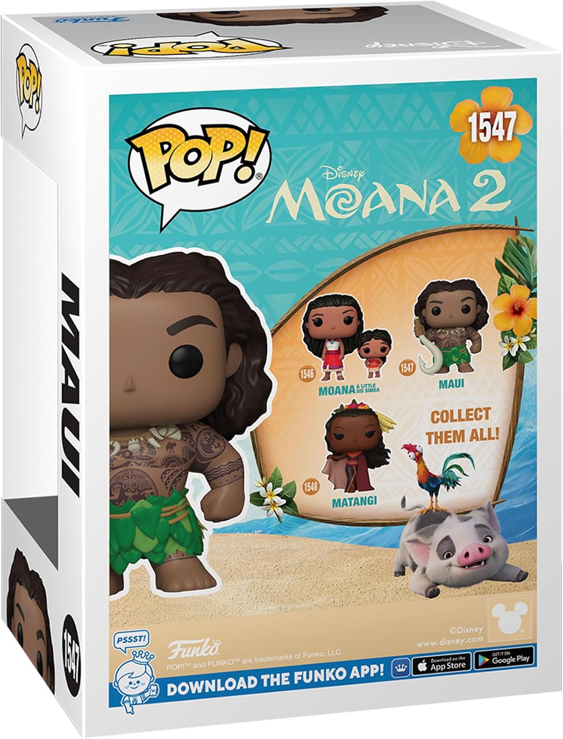 Funko Pop! Disney: Moana 2 - Maui - Collectable Vinyl Figure - Gift Idea - Official Merchandise - Toys for Kids & Adults - Movies Fans - Model Figure for Collectors and Display