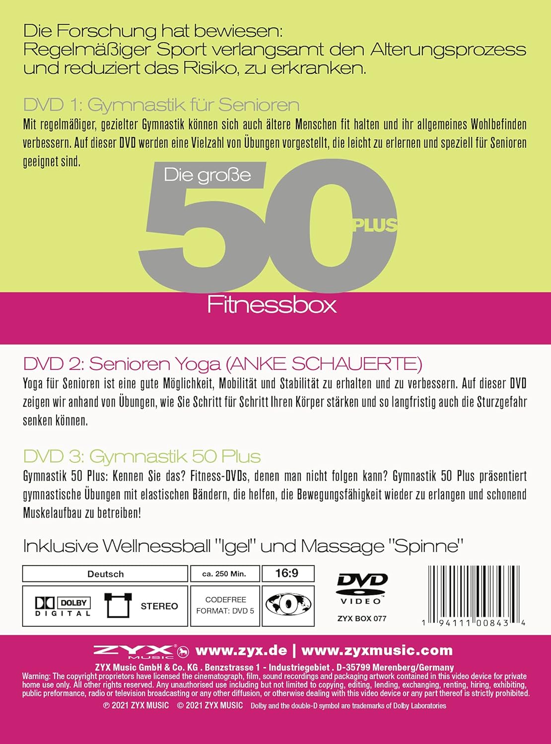 Die große 50+ Fitnessbox mit Massagezubehör