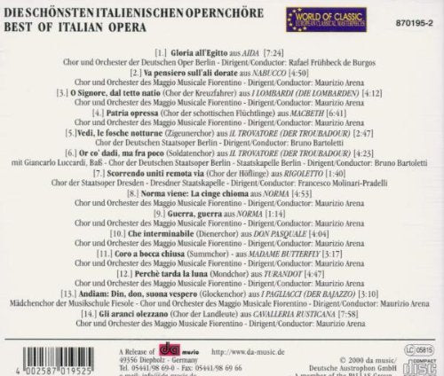 DIE SCH?–NSTEN ITALIENISCHEN OPERNCH?–RE