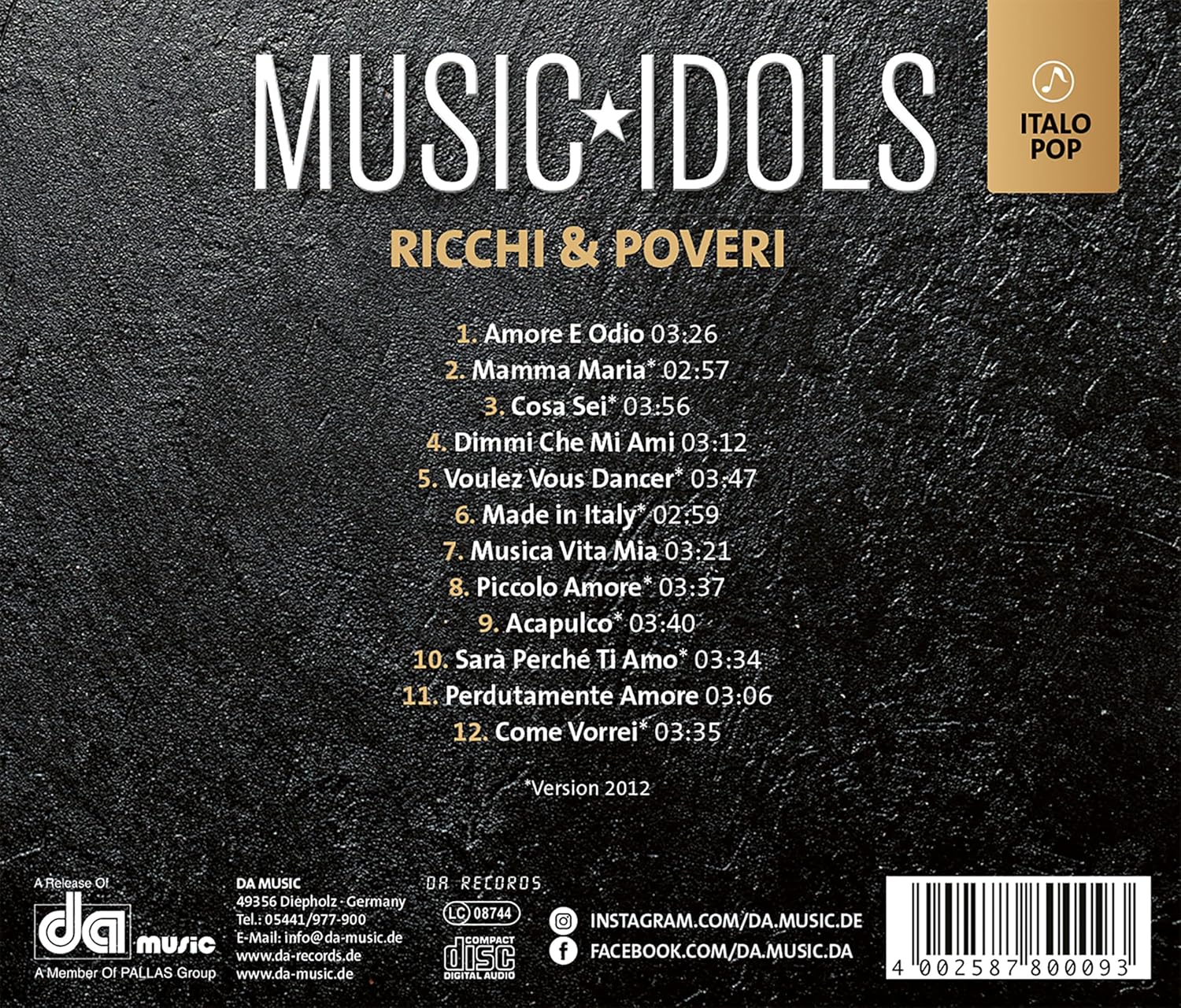 MUSIC IDOLS - ITALO POP