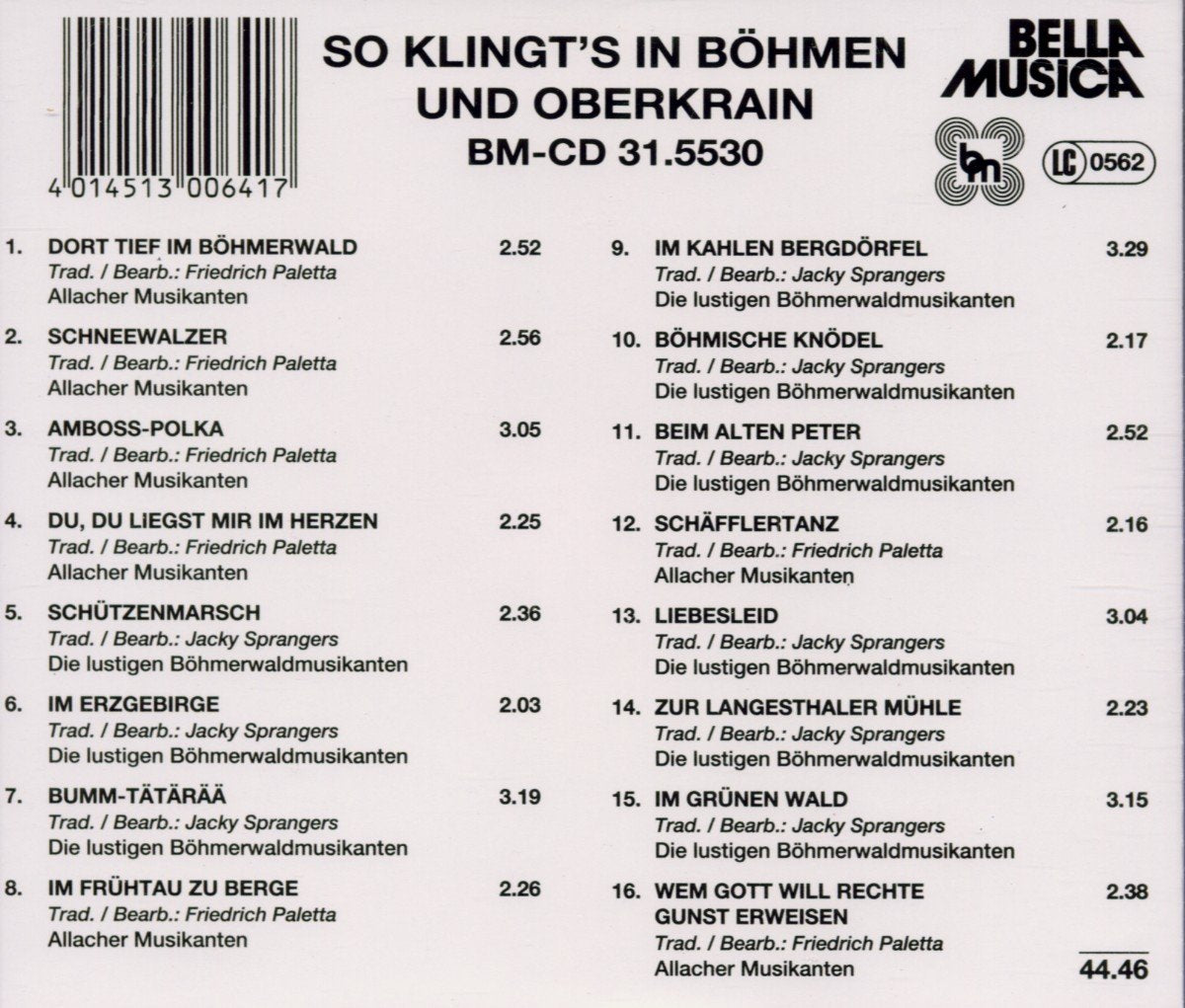 So Klingt'S in Böhmen und Obe