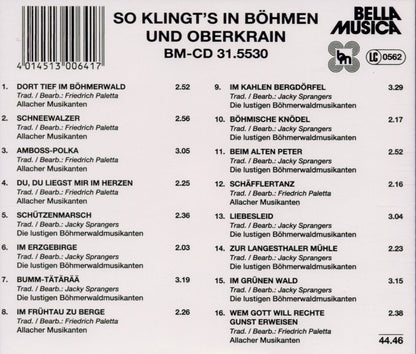So Klingt'S in Böhmen und Obe