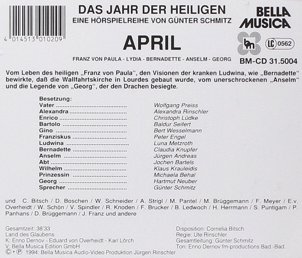 Jahr der Heiligen-April-