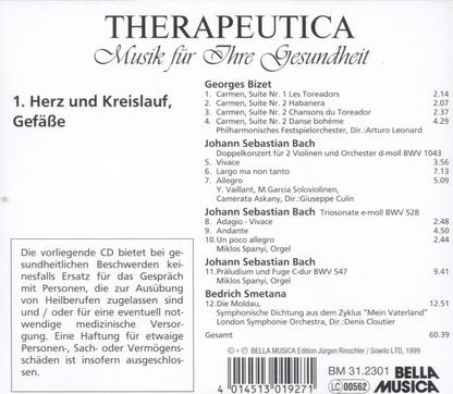Therapeutica - Musik für Ihre Gesundheit - Vol. 1 (Herz und Kreislauf, Gefäße)