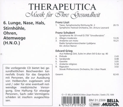 Therapeutica - Musik für Ihre Gesundheit - Vol. 6 (Lunge, Nase, Hals, Stirnhöhle, Ohren, Atemwege)
