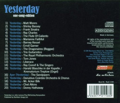 Yesterday - One Song Edition - 20 Versions
