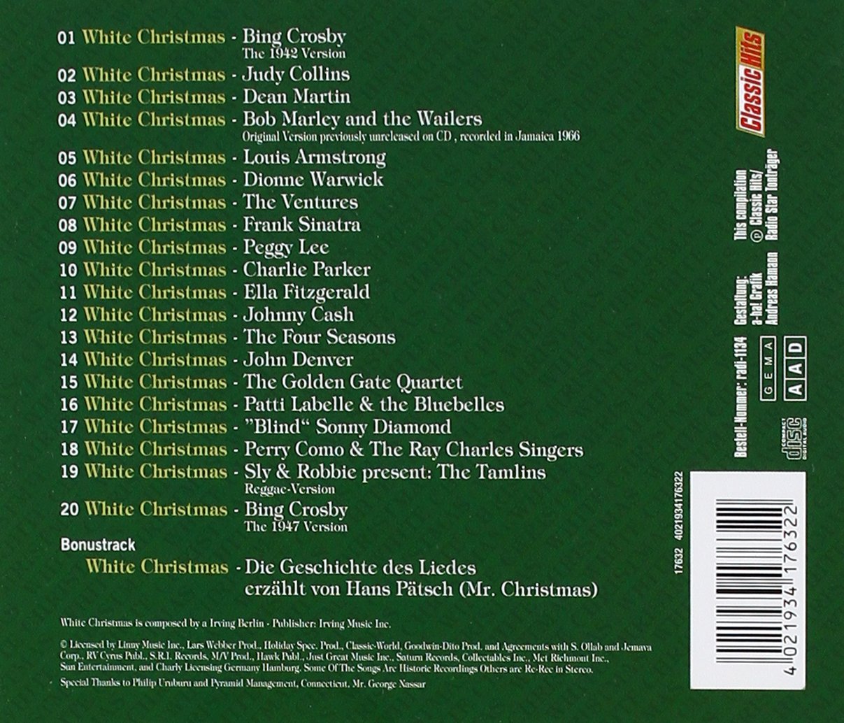 White Christmas,One Song ed.