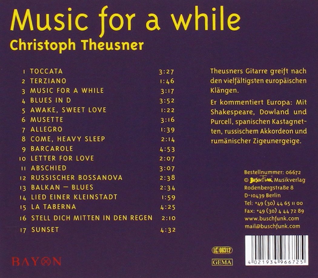 Music for a While