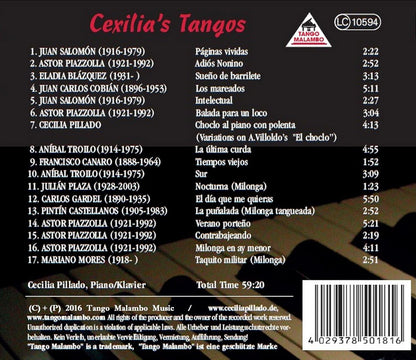 Cexilia's Tangos Argentine Piano Music