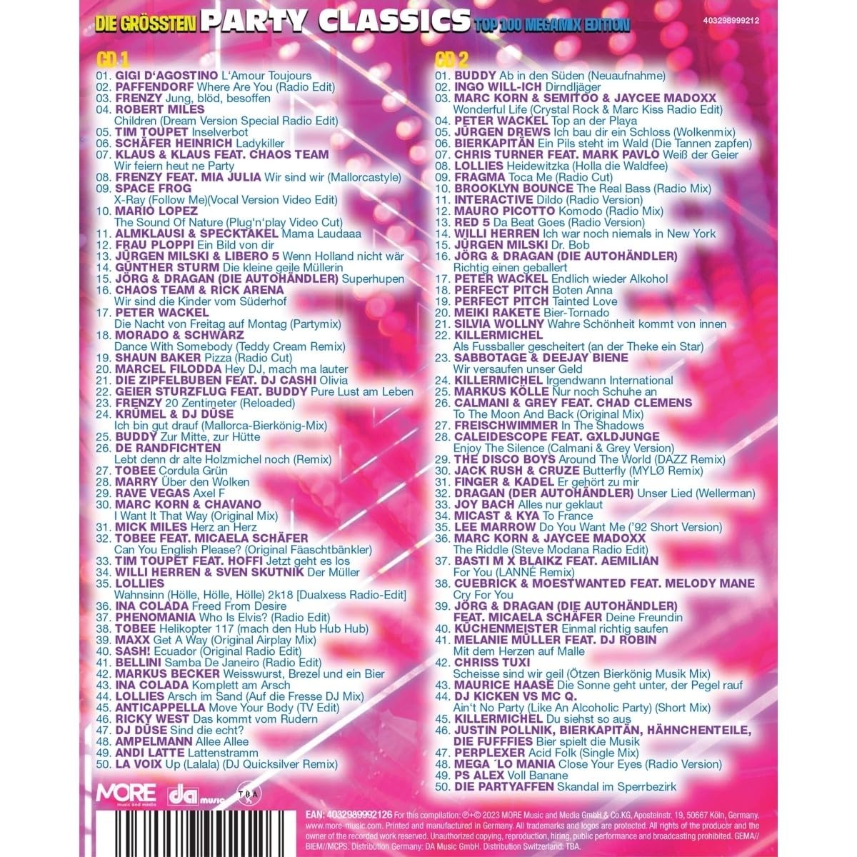 DIE GR?–?ŸTEN PARTY CLASSICS - TOP 100 MEG