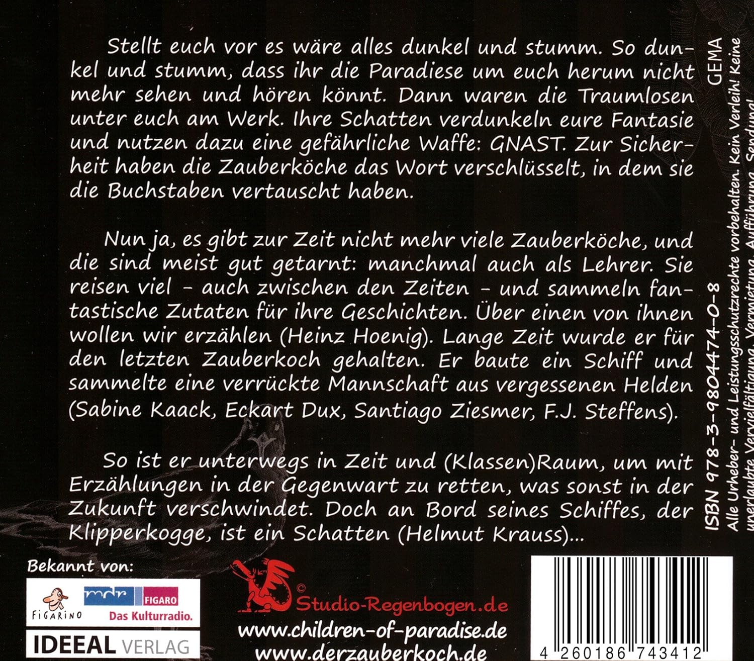 Hörspiel von Martin Bolik mit Heinz Hoenig