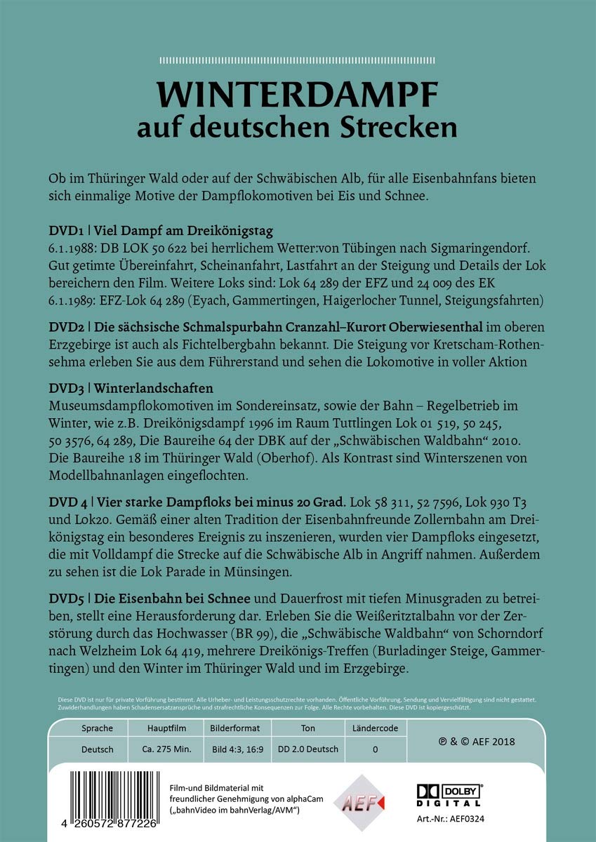 Winterdampf auf deutschen Strecken
