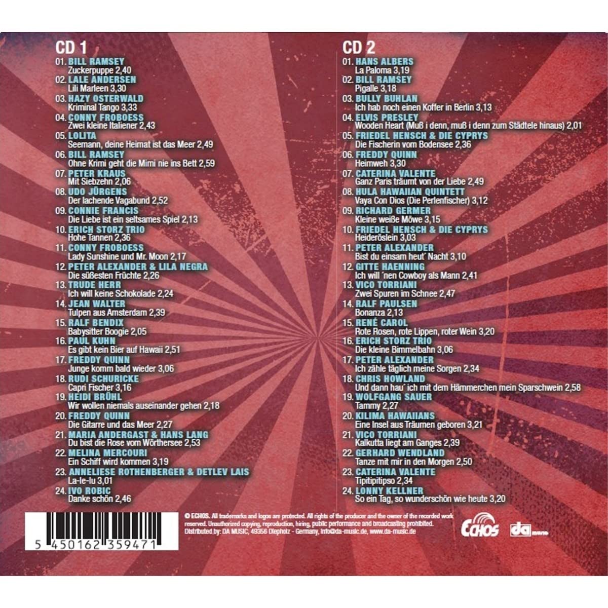 DEUTSCHE SCHLAGER DER 50ER UND 60ER JAHR