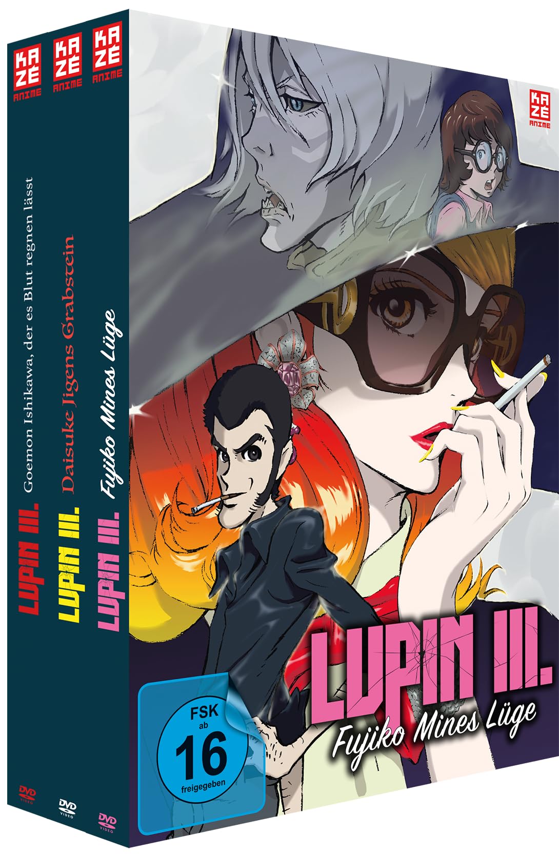Lupin III. - Movie - Bundle 1-3 -  ("Goemon Ishikawa, der es Blut regnen lässt", "Daisuke Jigens Grabstein", "Fujiko Mines Lüge")