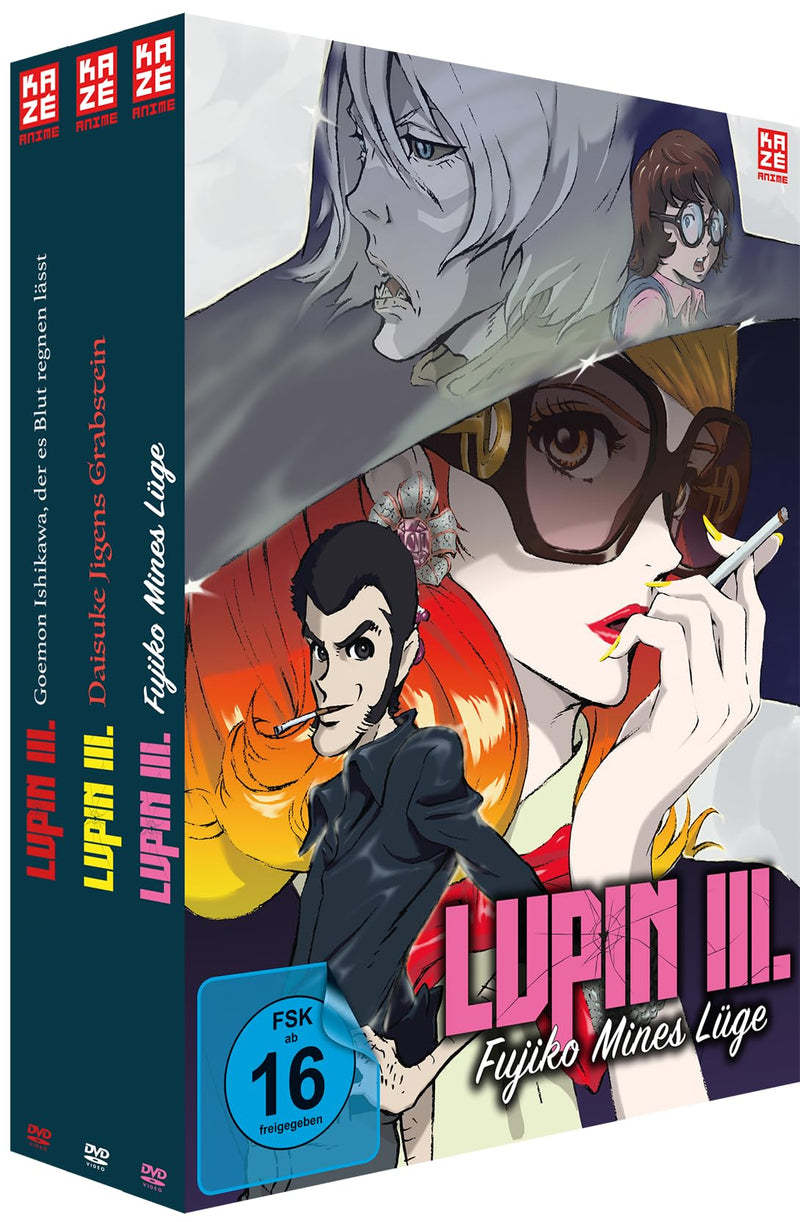 Lupin III. - Movie - Bundle 1-3 -  ("Goemon Ishikawa, der es Blut regnen lässt", "Daisuke Jigens Grabstein", "Fujiko Mines Lüge")