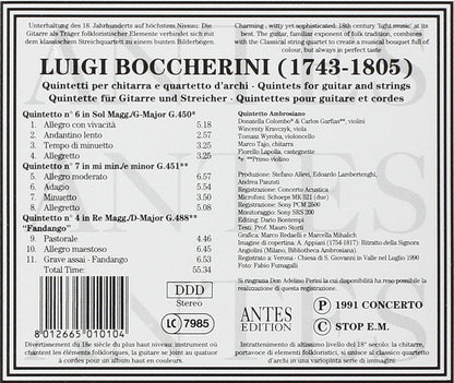 Luigi Boccherini: Quintetti per chitarra / Quintette für Gitarre und Streicher (G. 450 / 451 / 488) - Vol. 1