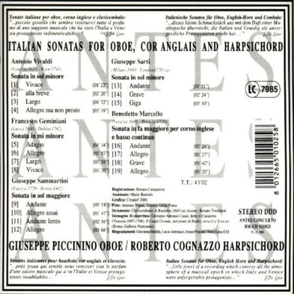 Italienische Sonaten für Oboe, Englischhorn und Cembalo