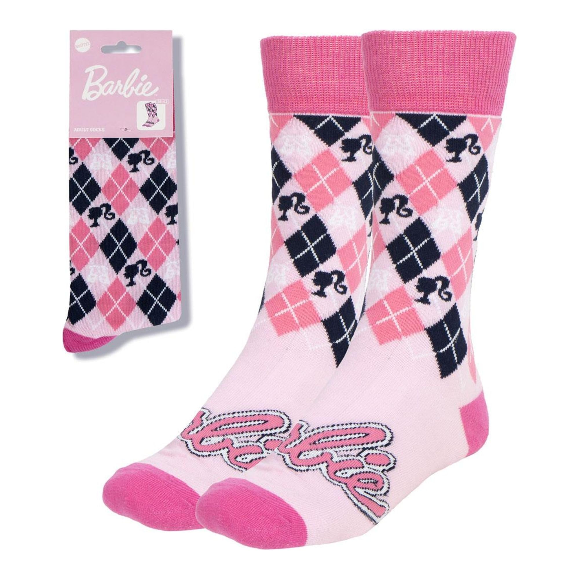 Calzini design barbie con quadrati