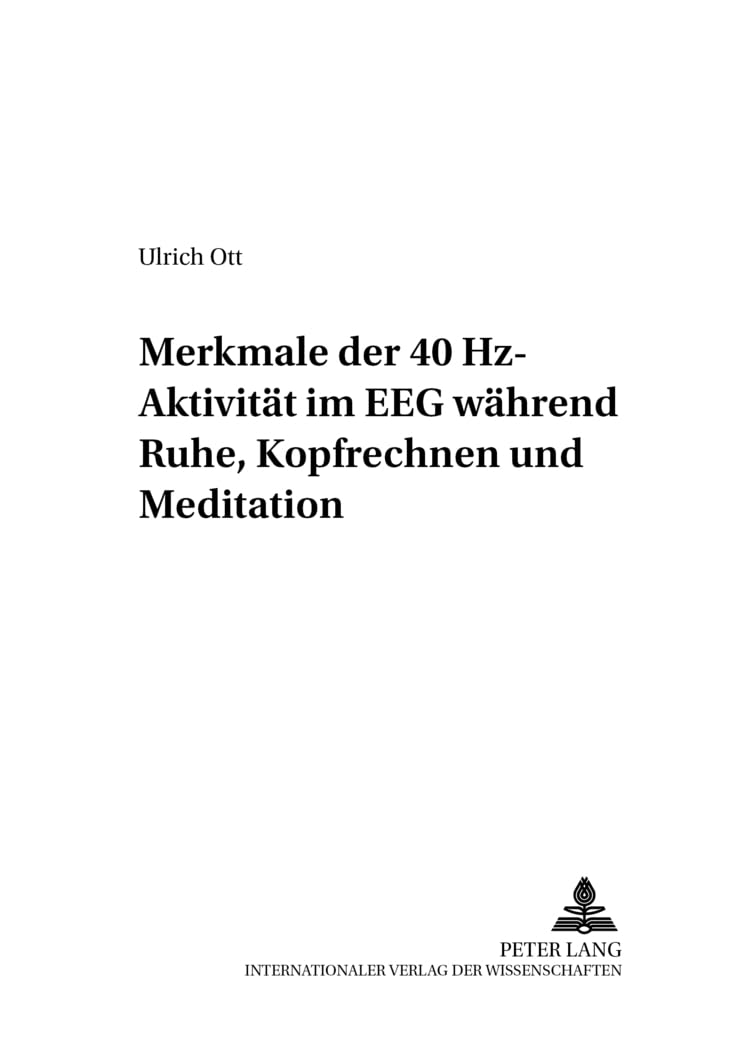 Merkmale Der 40 Hz-Aktivitaet Im Eeg Waehrend Ruhe, Kopfrechnen Und Meditation: 3