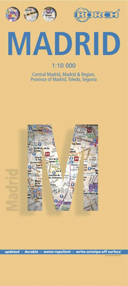 Madrid. Map 1:10 000: Madrid Centro, Madrid & Region, Provincia de Madrid, Segovia, Toledo
