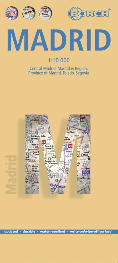 Madrid. Map 1:10 000: Madrid Centro, Madrid & Region, Provincia de Madrid, Segovia, Toledo